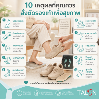 10 เหตุผลที่คุณควรสั่งตัดรองเท้าเพื่อสุขภาพ