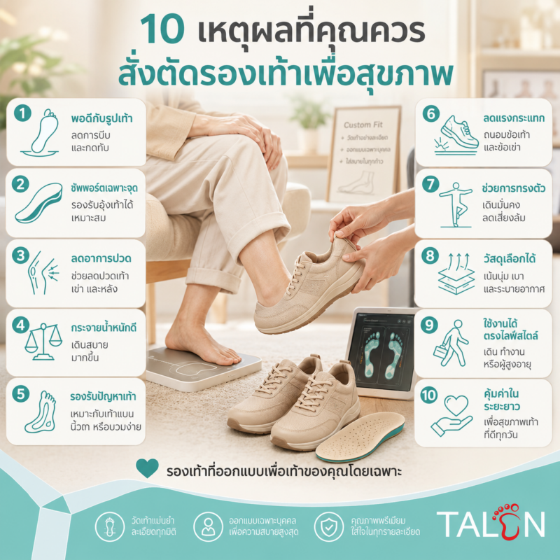 10 เหตุผลที่คุณควรสั่งตัดรองเท้าเพื่อสุขภาพ