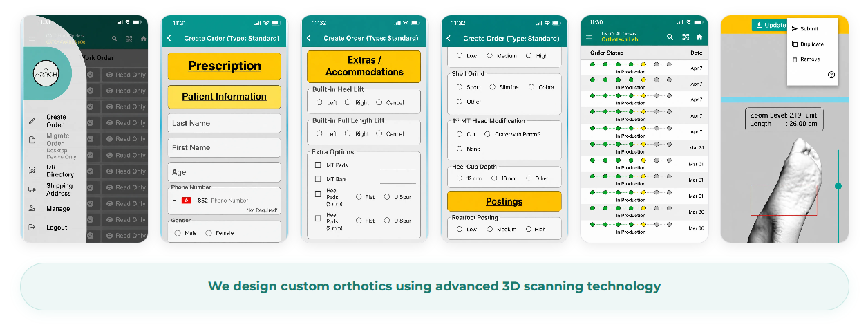 ARRCH Smart Orthotics Ordering System
